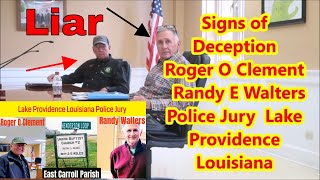 Liar Roger O Clement - Randy E Walters Police Jury Lake Providence Louisiana Meeting 4-9-2024 by putyourminetoit 389 views 12 days ago 4 minutes, 44 seconds