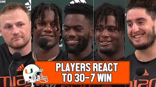 QB Tyler Van Dyke Disappointed in Play | Miami Players React to Win Over Southern Miss