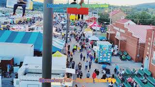 Sky Ride - Round Trip, Bloomsburg Fair, Columbia County, Pennsylvania, USA , Music by David Peppi