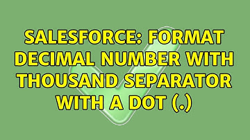 Salesforce: Format decimal number with thousand separator with a dot (.)