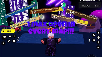 1 max open in every map in Anime fighters simulator | fm.gaming