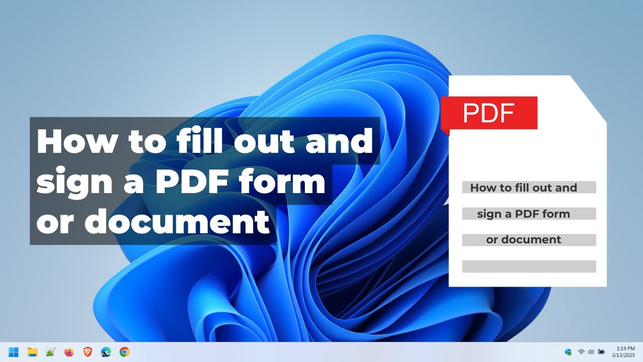 How to fill out and sign a PDF form or document on Windows 10 or 11 ...