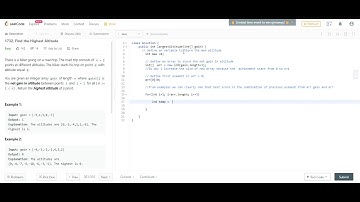 leetcode 1732 |  find the highest altitude | easy category