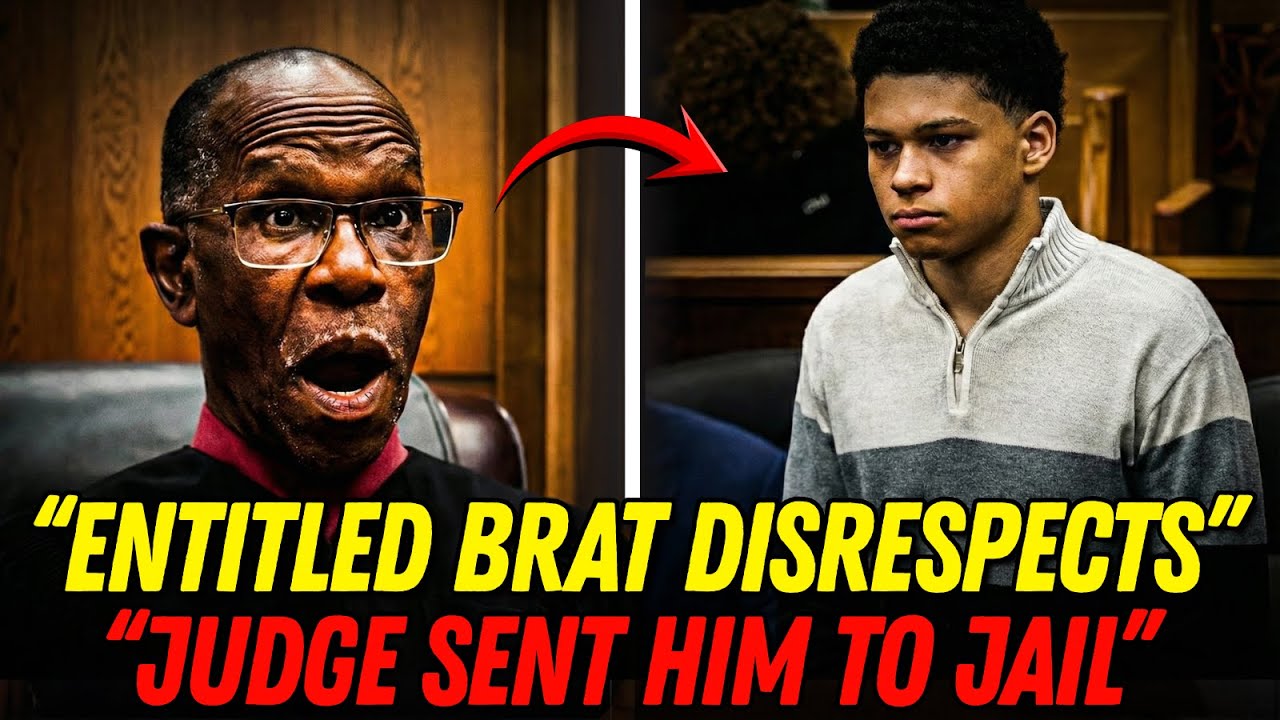 ENTITLED BRAT LAUGHS AT JUDGE — ARRESTED ON THE SPOT