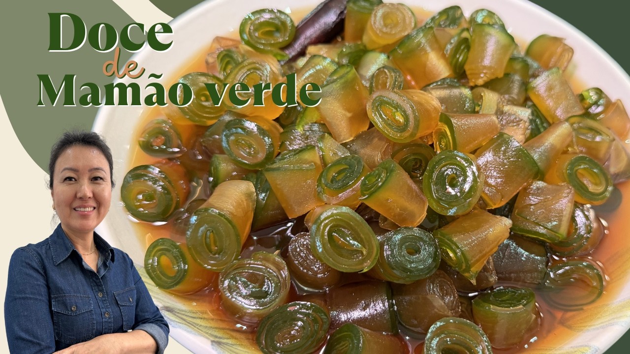 Esse doce lembra minha infância | DOCE DE MAMÃO VERDE ENROLADO