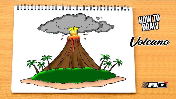 Comment dessiner un VOLCAN simple 