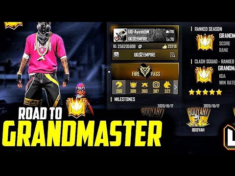 free fire new rank season grandmaster top 1 - YouTube