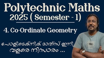 7.Coordinate Geometry | Polytechnic 1st Semester Maths Malayalam Explanation| 2025