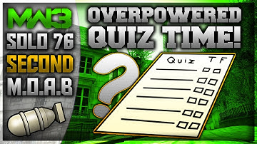 MW3: SOLO 76 SECOND MOAB ON RESISTANCE! - OP QUIZ TIME!