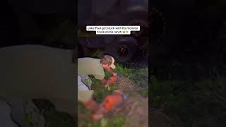 Jake pual got stuck with his monster truck on his ranch#paulfamilyranch
