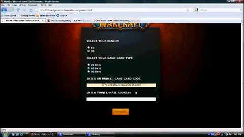 World of Warcraft: Gamecard Generator! Works with all gamecards! EU and US!
