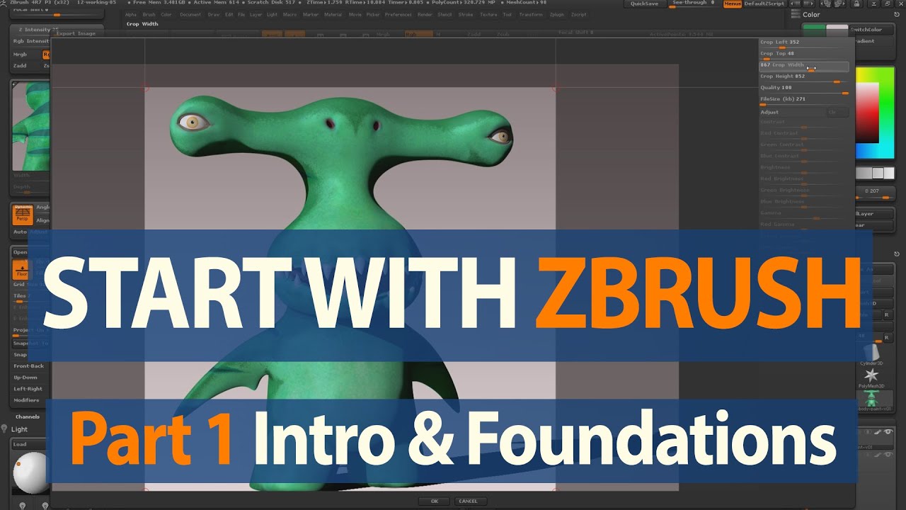 how to start a new project zbrush