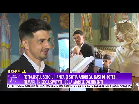 Fotbalistul Sergiu Hanca și soția sa, Andreea, din nou în fața altarului | Știrile Antena Stars
