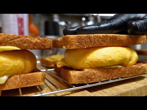 Giant Omelet Egg Sandwich in Japan | Japanese Amazing Food