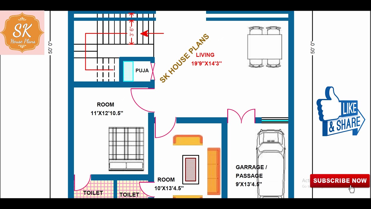 HOUSE PLAN 33 X 50 1650 SQ FT 183 SQ YDS 153 SQ M 