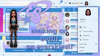 playing everskies!! | making an outfit on everskies screenshot 4