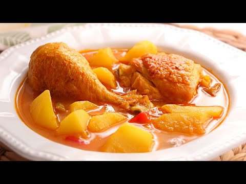 Video: Patatas Guisadas Con Pollo