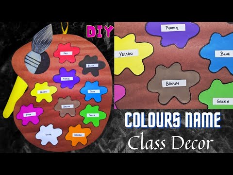 Colours Name TLM | How To Make Colour Name Wall Hanging| Classroom ...