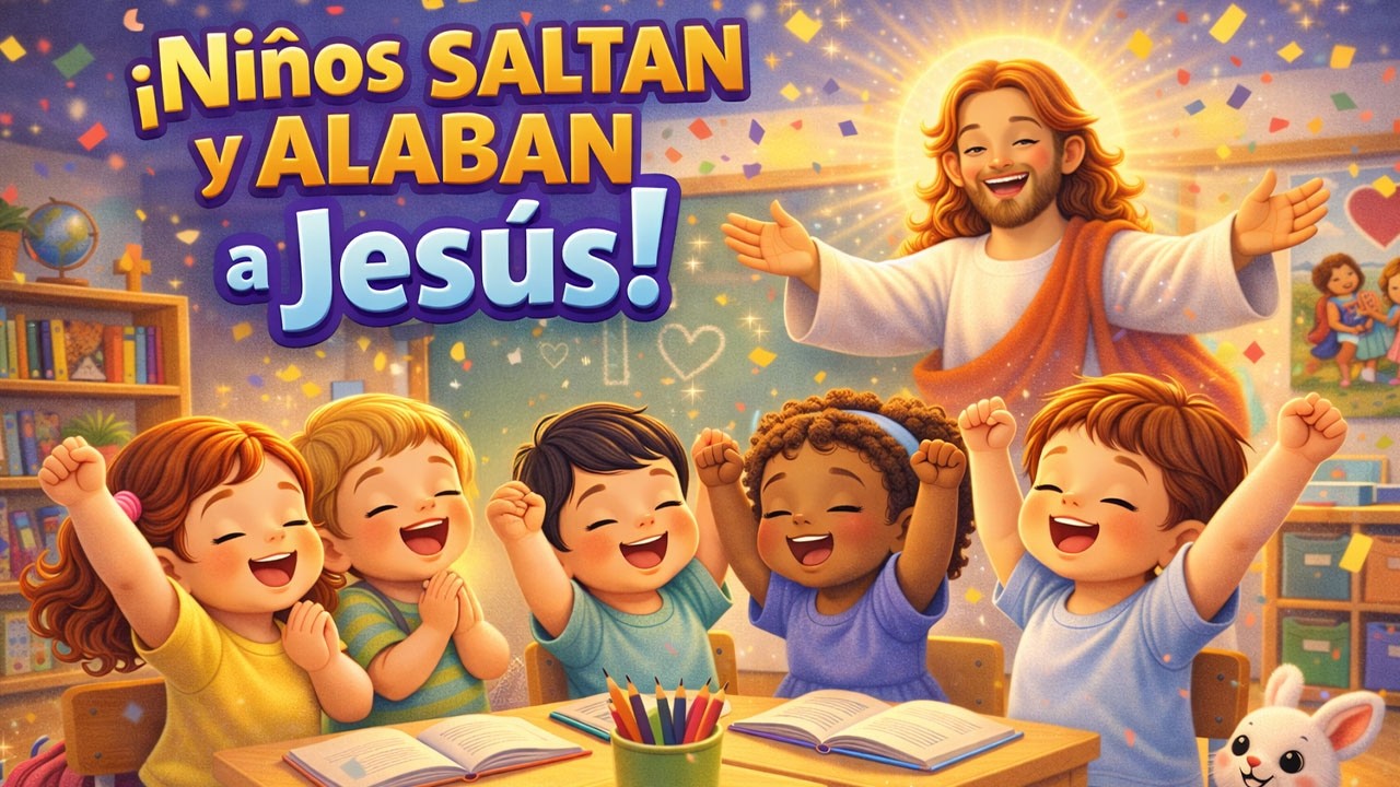 ¡Niños SALTAN y ALABAN a Jesús! Canción Cristiana Infantil Divertida | Español