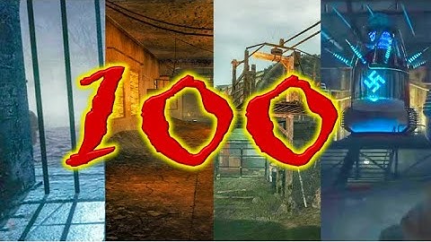 Starting on round 100 on Every World at War Zombies Map (no commentary) Gameplay