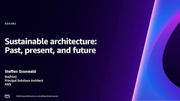 AWS re:Invent 2023 - Sustainable architecture: Past, present, and future (SUS302)