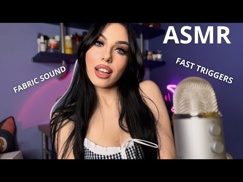 ASMR - TRIGGERS VELOCI MA NON AGGRESSIVI (fabric sound, mic scratching, collarbone tapping & more)