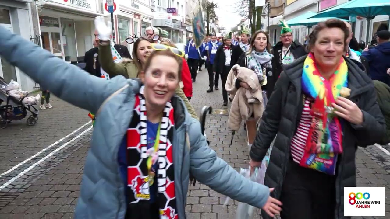 Stadtübernahme durch Prinz Easy I. Marsch zum Rathaus