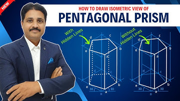 HOW TO DRAW ISOMETRIC VIEW OF PENTAGONAL PRISM IN ENGINEERING DRAWING AND GRAPHICS