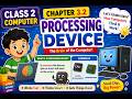 Class 2 Computer Chapter 3.2 | Processing Device Explained for Kids | CPU Basics