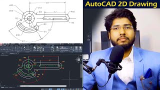 AutoCAD 2D Practice Drawing | Making 2D Drawing with Dimensions