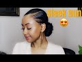 How To: Low Sleek Bun on Natural Hair