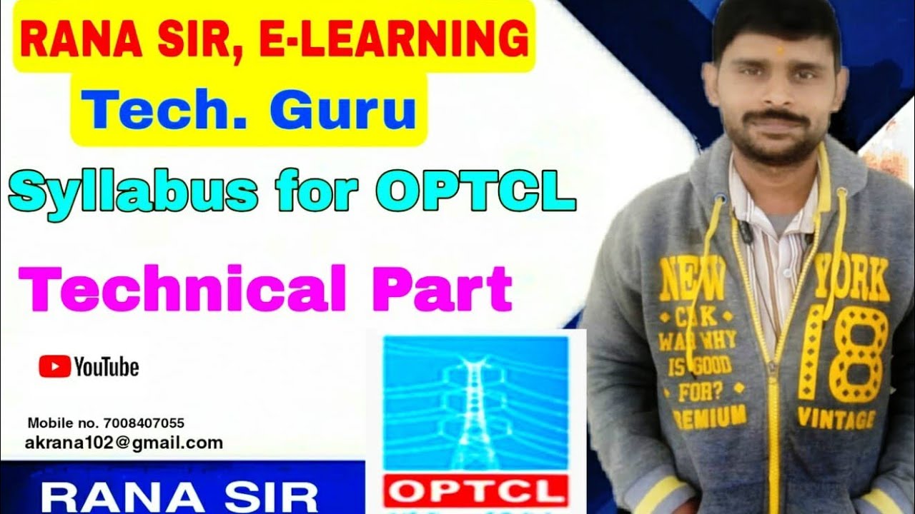 SYLLABUS FOR JMOT (OPTCL) RANA SIR,E-LEARNING||CAREER SOLUTION|| RAILWAY-SSC-TECH-OPTCL-DRDO.