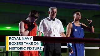 Royal Navy fight hard to win boxing contest against historic Western Counties opponents