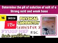 Determine the pH of solution of salt of a strong acid and weak base #vbu