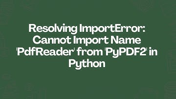 Resolving ImportError: Cannot Import Name 