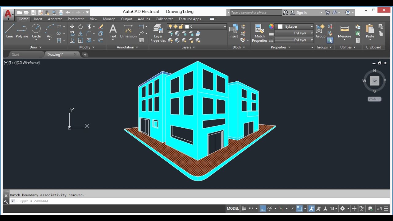 How to create two point perspective view in AutoCAD YouTube