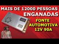 SUPER TESTE DA FONTE AUTOMOTIVA 12V 90A MAIS BARATA DO MERCADO LIVRE.