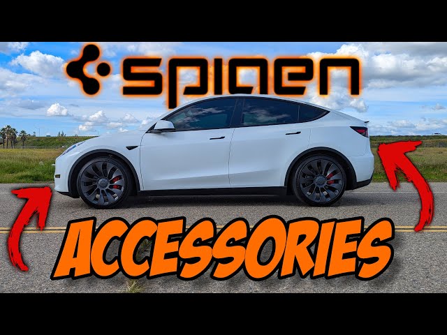 2023 Must Have Accessories for New Model Y Owners from Spigen! #tesla #2023  