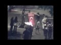 Gezi parkı eylemi polis kamerasından Türk bayrağı yakıldı.