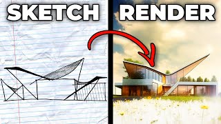 Transform Your Architecture SKETCH Into A Masterpiece Using MIDJOURNEY AI by altArch 76,293 views 1 year ago 7 minutes, 19 seconds