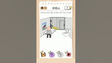 brain test 2.prison escape. Andy must dig a hole with the chisel.level 6