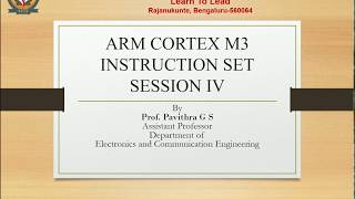 ARM CORTEX M3 Instruction set Session 4