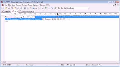 jQuery Tutorial   134   Creating a day hour min sec countdown plugin