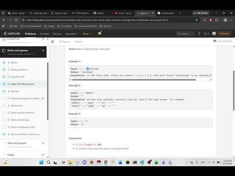 leetcode DSA course - Make The String Great