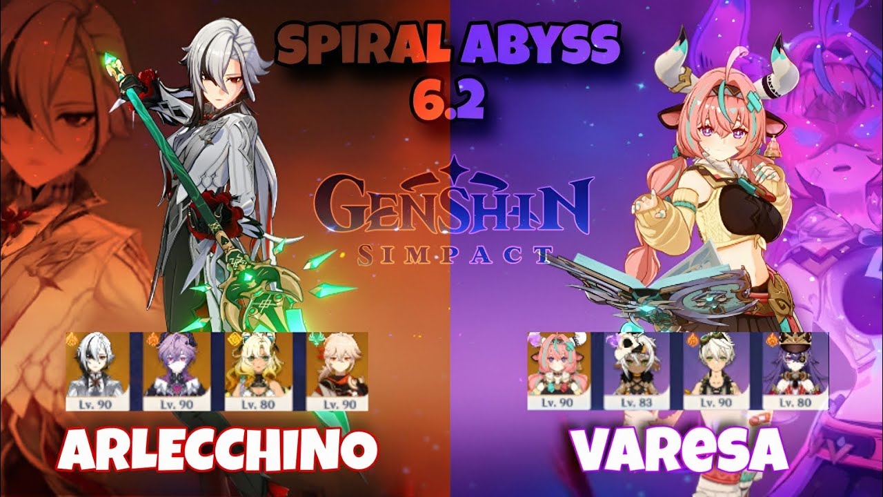 C0 Arlecchino C0 varesa | Spiral abyss 6.2 | Genshin impact