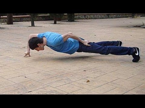 Guy Does Incredible Two Finger Push Up