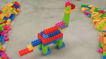 Satisfying DIY Dinosaur/ASMR building blocks/block game lego block #asmr#asmrsounds#buildingblocks