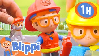 Blippi Theme Song | Toy Play Episodes + More | Kids Songs & Nursery Rhymes by Moonbug Kids - Preschool Learning ABCs and 123s 39,098 views 1 month ago 1 hour, 4 minutes