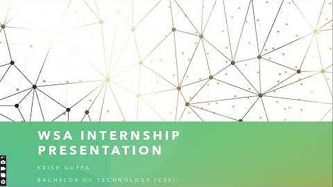 WSA Internship presentation
