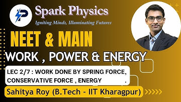 Work, Power, Energy Lec: 2/7 | Spark Physics:Neet & Main Series| Class XI | Sahitya Roy(IIT KGP)